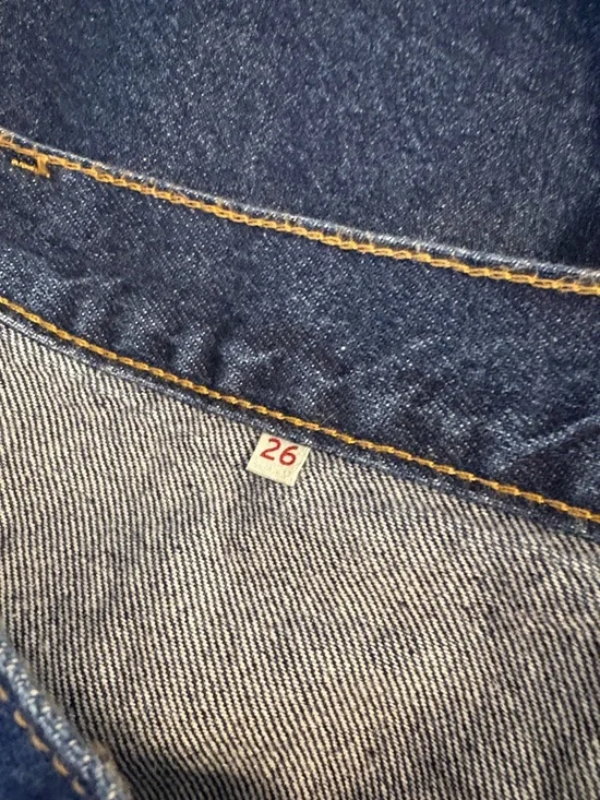 Levi’s A-Line Button Up Denim Mini Skirt 26 - Picture 7 of 9